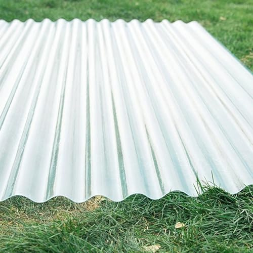 Corrugated Bitumen Roof Sheets for Carports Greenhouses & Buildings 1.5mm Thick 3 Pcs (0.9x1.7m/35x67in) Durable Rainproof Roofing Material & Replacement Tiles