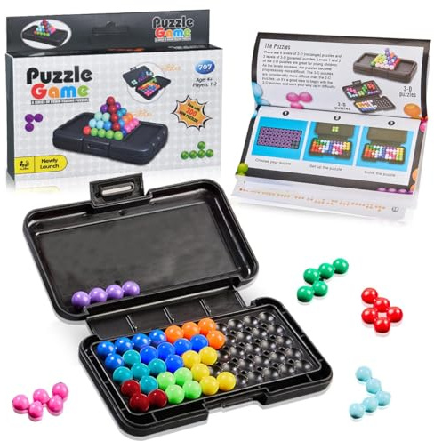 IQ Puzzler Pro, Jeu Casse Tête, 200 Défis en 2D et 3D, Jeux de Société Enfant, Jeu de Réflexion pour Enfants à Partir de 8 Ans et Adultes