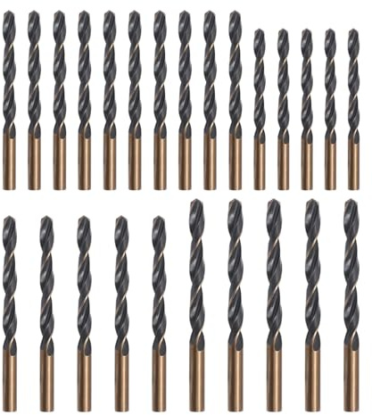 25 Pezzi Di Punte Da Trapano In Acciaio Ad Alta Velocità, Set Di Punte Elicoidali, Punte Da Trapano Speciali In Metallo, Adatte Per Acciaio Inossidabile, Ferro, Alluminio, Legno.