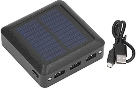 Haofy Solar-Powerbank 10.000 MAh – Tragbares Ladegerät mit 3 USB-Ausgängen, LED-Licht und Doppelter Aufladung für Outdoor-Camping, Wandern und Notfälle