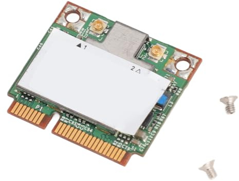 BRRNOO Carte WiFi pour Ordinateur Portable, Cartes Réseau Informatiques Internes 300 Mbps 2,4 GHz 5 GHz Double Bande PCIe BCM943224HMS SPS WiFi Card PC Card sans Fil Adaptateur Carte Réseau