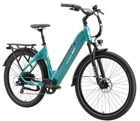 ttgo C5 27.5 Zoll E-Bike für Damen & Herren, 250W HECKMOTOR MIT 70 NM, 48V 13.5Ah Akku abnehmbar, 110–130 km Reichweite, Shimano 7-Gang, montieren.27.5*2.4 StVZO