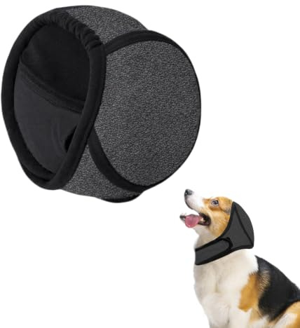 Cuffie Antirumore per Cani Taglia Grande Paraorecchi Elastico in Cotone per Cani Copertura Orecchie Calmante Riduzione Rumore Protezione Udito Fuochi d Artificio Temporali Bagno Asciugatura(L)