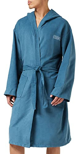 ARENA Zeal, Accappatoio in Microfibra Unisex Adulto, Blu (Navy/White), M