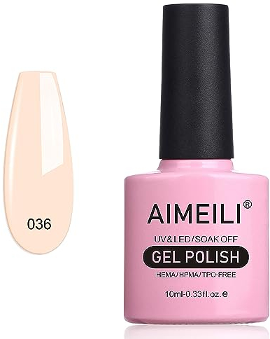 AIMEILI UV LED Gellack ablösbarer Gel Nagellack Gel Polish - Nude Soft Pink (036) 10ml