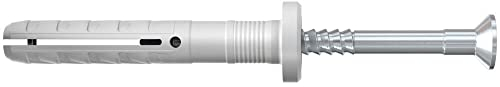fischer - Cheville à frapper N 6 x 60/30 F avec collerette épaisse et clou tête fraisée/Boîte de 100