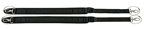 GEWA Rucksackriemen schwarz für Idea, Air Violine, Viola Koffer, 2 Stück, chrom