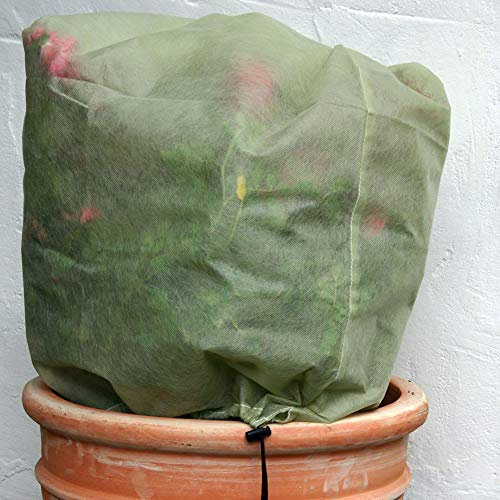 Muddy Hands Garden Plant Fleece Blanket Bag Warming Jacket Winter Anti Frost Protection (Pack of 4 Small)