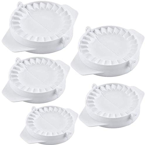 Ravioli Dumpling Maker Set, MKNZOME 5 Pcs Manual Chinese Dumpling Pasty Molds Gyoza Empanada Wrapper Cutter Pierogi Pie Dough Pastry Press Mould