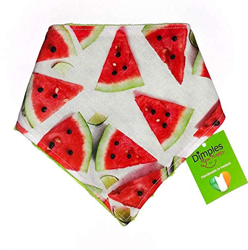 Dimples Hundehalstuch - Wassermelonen Sommer Halstuch für kleine mittlere und Grosse Hunde Welpen und Katzen - Hunde Geschenk - Handgemachtes Hunde Accessoire 55cm
