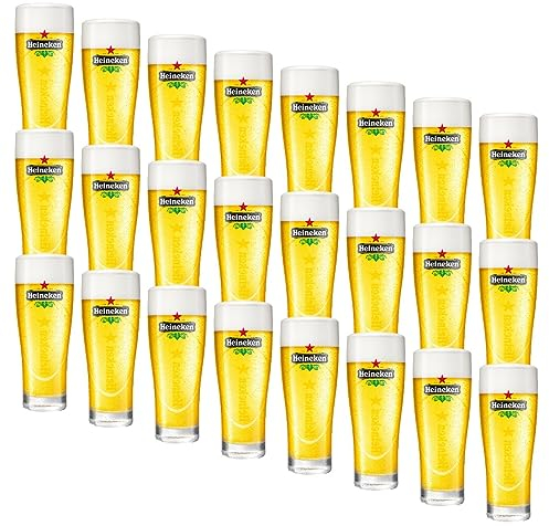 HEINEKEN | Vasos de Cerveza | ELLIPSE | 250 ML | Juego de 6 | Estrella Roja | Juego de Vasos de Alta Calidad