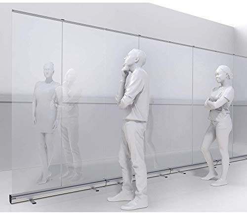 Roll up The Transparent Banner，Sneeze Guard Screen，Social Distancing Screen，Spit Protection，Floor Standing Sneeze Guard/A / 80×200cm