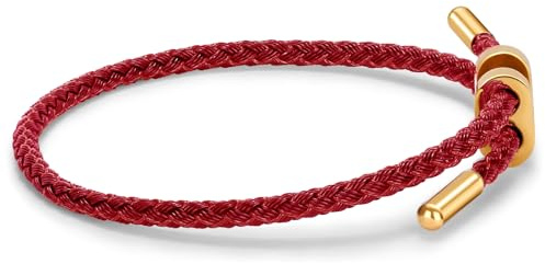 Berry Only Armband Damen Gold, Armreif Gold Damen Verstellbare Armband Stahldraht Armband, Dupes Schmuck Partnerarmbänder Freundschaftsarmband Dupe Armreif Geschenke für Frauen Valentinstag, Rot