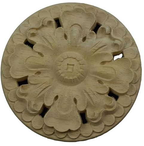 Wandornamente Holz Applique Rundes Holz Geschnitzt Applikation Onlay Schrank Möbel Dekoration Schrank Türrahmen Home Decor Crafts 1 15Cm