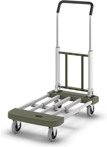 kaiserkraft | Alu-Plattformwagen | klappbar | Tragfähigkeit 150 kg | LxB 750 x 440 mm