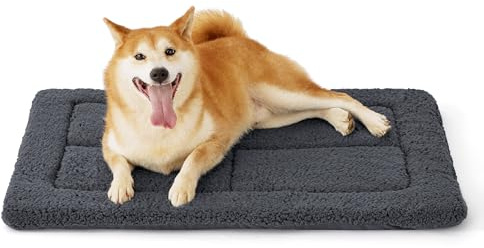 Bedsure Washable Dog Crate Bed for Large Dogs, Soft Foam Floor Pet Mat, Versatile Lightweight Pet Crate Pad for Cages