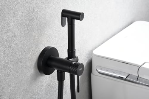 MICE COLLECTION Genova RDG053/NG Einbau-Einhebelmischer für Bidet aus mattschwarzem Messing, hygienische Unterputzdusche und Einhebelmischer