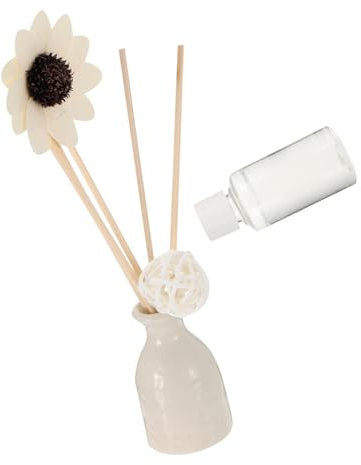 RORPOIR Keramikvasen Für Blumen 1 Satz Aromatherapie-Set Blumen-Reed-Diffusor Rattan für Duft Aromazerstäuber Keramikvase ätherisches Öl Luftverteiler Duftöl Diffusor aromatisch