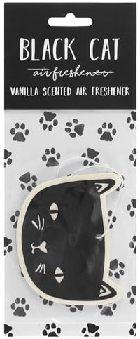 Auto Duft, Lufterfrischer Schwarze Katze mit Vanille Duft - Raumduft Halloween, Autoduft Katzen, Auto Clip