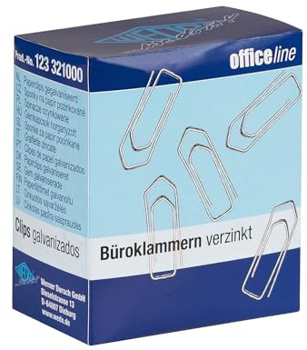 WEDO Lot de 1000 trombones galvanisés brillants 32 mm