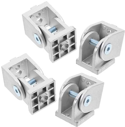 OUNONA 4stücke Teiliges Schwenkbares Verbindungsgelenk Aus Aluminiumdruckguss Für Aluprofil Flexible Metallische Pivot-verbindung Kompatibel Mit Nut Aluminiumprofil Einfache Montage Für i