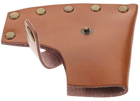 WATIIFUFU Leather Made Protector Camping Accessory Easy to Carry Brown for Axe Cover