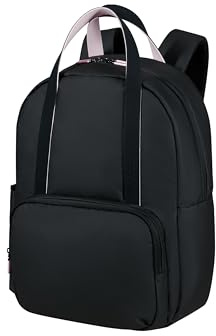 American Tourister Puffypop - Mochila Portátil Mujer 15.6 (49 cm, 21 L), Ergonómica, Perfecta para Escuela, Trabajo & Viajes - Negro