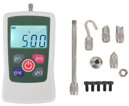 KIMISS Digitaler Kraftmesser 100 N – Tragbarer Push-Pull-Tester mit Hintergrundbeleuchtetem Display, Automatischer Abschaltung und Präzisen Messfunktionen