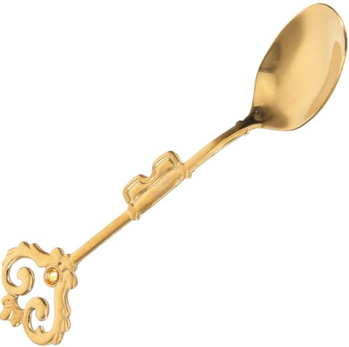 TIDTALEO Edelstahl Eislöffel für Dessert Suppenlöffel aus Metall Esslöffel für Kaffee Joghurtlöffel Langer Löffel für Eistee Rührlöffel für Porridge Praktisches Küchenbesteck