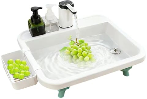 Fregadero de camping, ancha resistente, estación de lavado portátil para exteriores, para aventura, jardín, parque, lavavajillas, camping, mujeres, hombres, adultos, viajeros