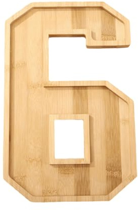 Lebensmittel-Service Serviertablett,Holz Mehrweg-Tisch Deko mit Dekofummern,Käseplatt, Speiseeservierplatte | für Snack, Süßigkeiten, Kekse, Kuchen, Geburtstag, Party