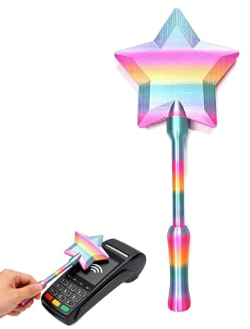 Kexinmierxi Credit Card Wand, Magic Wand Card Holder, Magical Star Wands Contactless Payment Card Holder, 3D Printed Wands Taps To Pay, Adults Cosplay Magicians Performers