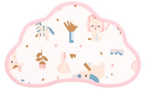 Generic Babykudde Mjuk Andningsbar Molnform för Nyfödd Komfort 40x25 Cm Bomullstyg Lättviktsresor Essential (Rosa)