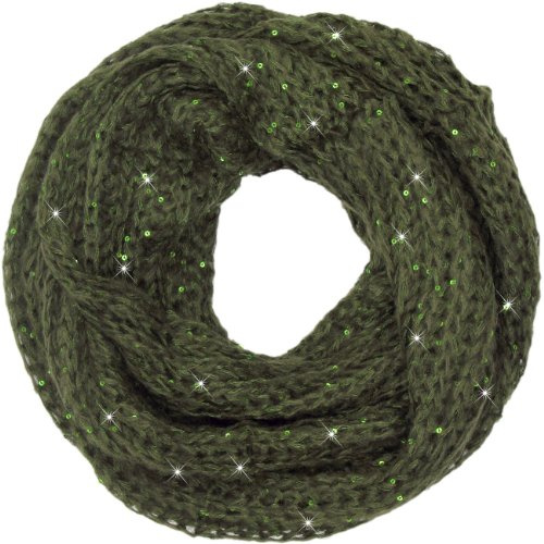 Caspar SC330 Damen weicher Strick Loop mit Pailletten