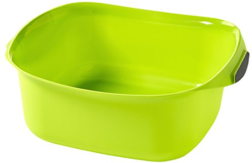 Curver Waschschüssel Urban 10L quadratisch in grün/Silber, Plastik, 1.25 picometer, 02337-590-00, One Size