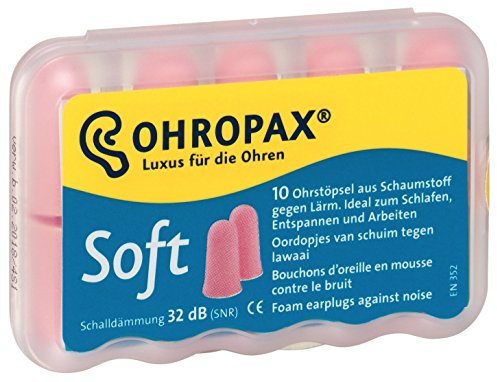 Ohropax Soft Foam Earplugs SNR32dB for Work or Home DIY 5 x 10 Pair Packs