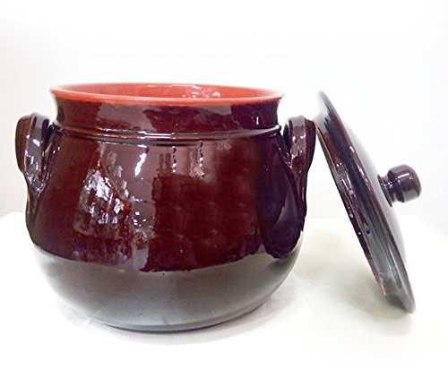 Pentola bombata per bolliti e stufati in terracotta della Colì Linea Bruna Diamentro 20 cm