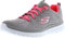 Skechers Women's Graceful Get Connected Sneaker, Gray Mesh Coral Trim, 4 UK