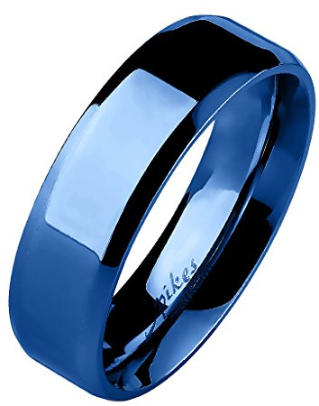 Mianova Unisex Band Ring Edelstahl Poliert Herrenring Damenring Partnerring