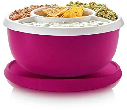 TUPPERWARE Blossom Tazon 4,3 L Bol Ensaladera zarzamora blanco