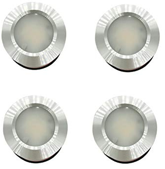 4 x LED 12 V 24 V Spot Lampe Deckenlampe Caravan Wohnmobil Boot Chrom Einbaustrahler Dimmbar Downlights Rostfrei