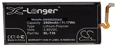 vhbw Akku kompatibel mit LG G7+ ThinQ Dual SIM, G7+ ThinQ, G7+ ThinQ Dual SIM TD-LTE Handy Smartphone Telefon (2900 mAh, 3,85 V, Li-Polymer)