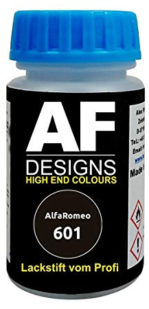 Alex Flittner Designs Pennarello per ritocchi compatibile con AlfaRomeo 601 Nero Cattivo smalto ad asciugatura rapida vernice per ritocchi vernice per auto