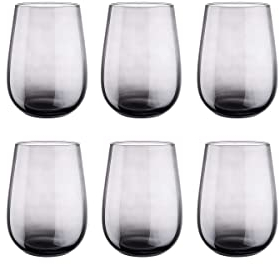 BUTLERS 6er Set Trinkgläser Wassergläser 590 ml - CALICO - Gläser-Set aus Rauchglas transparent spülmaschinenfest | Ideal als Longdrinkgläser Saftgläser Cocktailgläser Whiskygläser