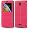 Funda de Cuero PU con Ventana Visible y Cierre Magnético Invisible Compatible con Alcatel Pixi 4 5.0 3G 5010D, Cubierta Inteligente de Protección (Rosaclaro)