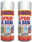 White Spray & Seal 2 X 400ML Mastic Sealent Leak Spray - Ideal for Roof, Guttering, Pipes, Windows, Soil - Long Lasting Protection, Quick Drying & Repair, Waterproof