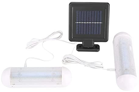 VLUOO Solar Powered Shed Light Rechargeable Split with On Off Switch Indoor Solar Lights for Sheds Inside Solar Powered Lights for Garden, Greenhouse, Corridor