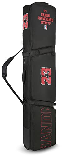 Multifunktions-Einzel-/Doppel-Snowboardtasche, wasserdichte, verschleißfeste Schneeskitaschen mit Rädern, hervorragend für Männer, Frauen und Jugendliche, Skitasche, Reis