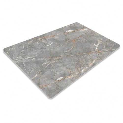 Pagnanno. Chopping Board-Catering Cutting Set-Kitchen Board-Glass Worktop Savers-Sink Chopping Board-Large-Worktop Protectors Heat Resistant-Marble Effect Grey (Design 13, 30 x 20 cm (Pack of 1))