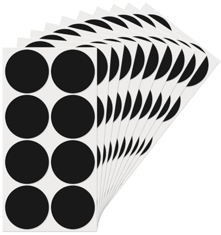 YIKIADA Schwarz Runde 50 mm Punktaufkleber Selbstklebende Markierungspunkte Wasserdicht Klebepunkte Aufkleber Kleine Farbkodierung Etiketten 80 Stück
